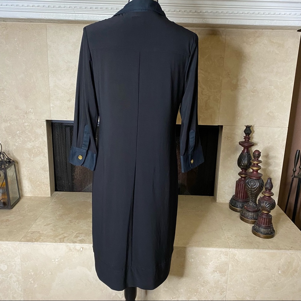 Lauren Ralph Lauren Black 3/4 sleeve button front Dress size 8 - Picture 7 of 13